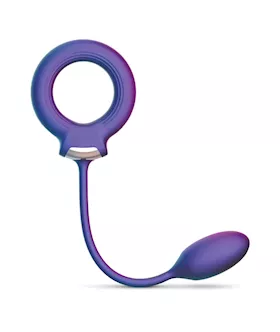Hueman Solar Cock Ring wAnal Ball  Purple