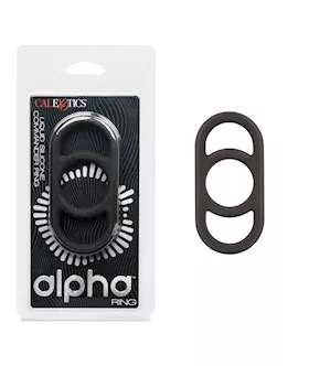 Alpha Liquid Silicone Commander Cock Ring  Black
