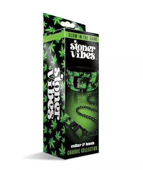 Stoner Vibes Glow in the Dark Collar amp Leash