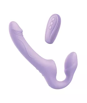 Nobu Adel Strapless Strap On W/wireless Remote - Lilac