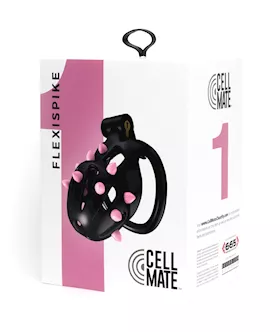 Sport Fucker Cellmate FlexiSpike Chastity Cage  Size 1 BlackPink