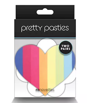 Pretty Pasties Pride Heart amp Flower Rainbow  2 Pair