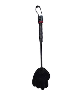 Rouge Mini Leather Hand Paddle  Black