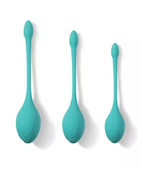 Bluebell Floral 3 Size amp Weight Kegel Ball Exercise Set  Blue