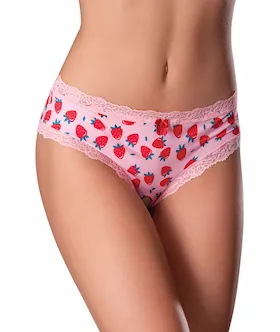 Sweet Treats Crotchless Boy Short wWicked Sensual Care Strawberry Lube  Pink LXL
