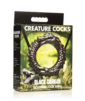 Creature Cocks Caiman Silicone Cock Ring  Black