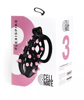 Sport Fucker Cellmate FlexiSpike Chastity Cage  Size 3 BlackPink