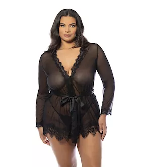 Provence Short Robe  Black 1X2X