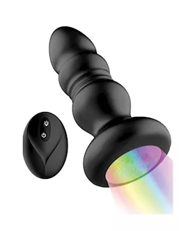 Raunchy Rainbow Thrusting Anal Beads