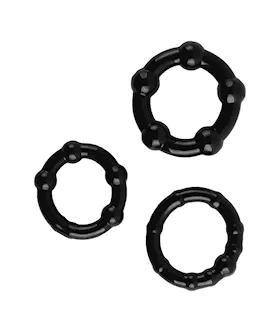 Smooth-nubs Triple Stamina Ring Set
