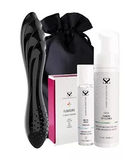 FREE Satisfyer Dazzling Crystal 1 Glass Dildo  Essentials Bundle