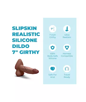 Slipskin Realistic Silicone Dildo 7 Inch