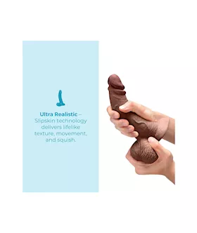 Slipskin Realistic Curved Silicone Dildo 6.5 Inch