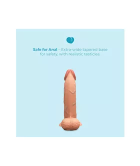 Slipskin Realistic Curved Silicone Dildo 9 Inch