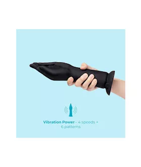 Vibrating Silicone Hand Fisting Dildo With Suction Base