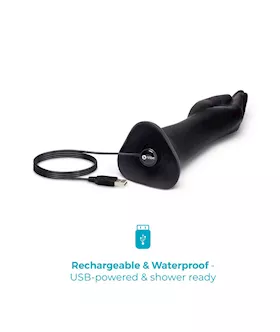 Vibrating Silicone Hand Fisting Dildo With Suction Base