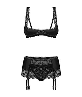 Lecille 3 Piece Crotchless Set