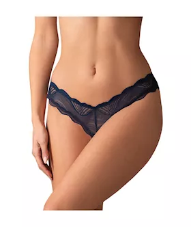 Nightly Blue Crotchless Thong