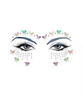 Flutura Butterfly Iridescent Crystal Face Jewels
