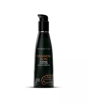 Wicked Aqua Cinnamon Bun Flavoured Water Based Lubricant 120ml