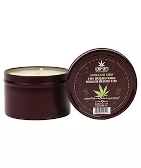 Hemp Seed 3-in-1 Massage Candle Santa Came Early Honey, Cinnamon, Maple