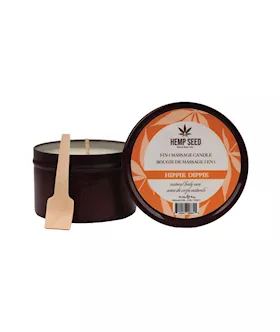 Hemp Seed 3 In 1 Massage Candle Hippie Dippie (Toasted Coconut, Sparkling Cashmere, Sandalwood)