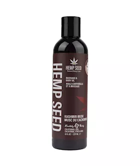Hemp Seed Massage & Body Oil Kashmir Musk Brandy, Magnolia & Vanilla Musk Scented 237ml