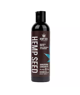 Hemp Seed Massage & Body Oil Sunsational Italian Bergamot, Juniper Berries & White Wood Scented 237ml