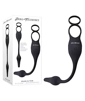 Zero Tolerance Plug & Tug Vibrating Cock Ring With Anal Plug