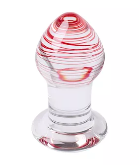 Lucent Swirl Starter Glass Butt Plug