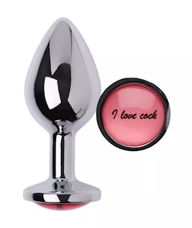 Kinki I Love Cock Steel Butt Plug Medium