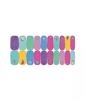 Pastel Poison Glitter Stick On Nails