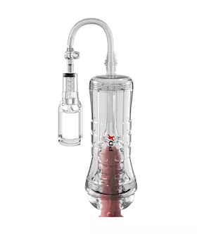 Pdx Elite Viewtube Vac Xxl Pump See-thru Ez-grip Pump Stroker