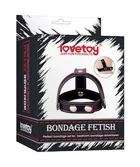 Bondage Fetish T Style Leather Cock Ring