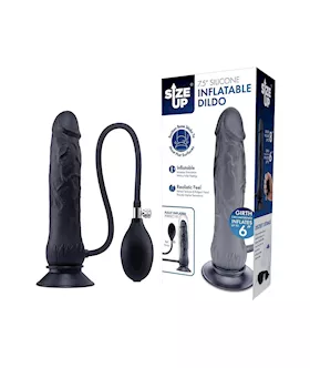 Size Up Inflatable Dildo With Balls 7.5 Inch