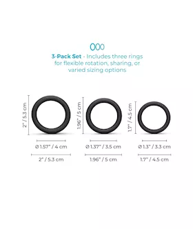 Snug Ring Lite Cock Rings 3 Pack