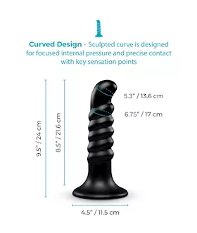 Krush Tapered And Ribbed Dildo 9.5 Inch