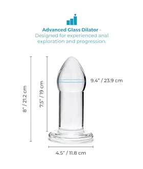 B-vibe Advanced Glass Anal Dilator 8 Inch