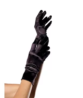 Wrist Length Satin Gloves