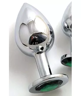 Large Chrome Jewel Butt Plug