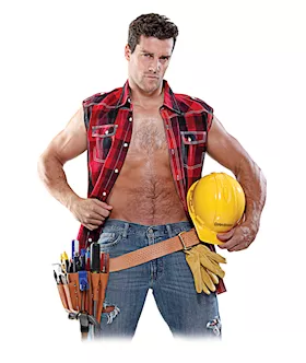 Construction Worker Blow Up Doll