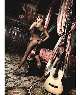 Halter Top Fishnet Crotchless Catsuit