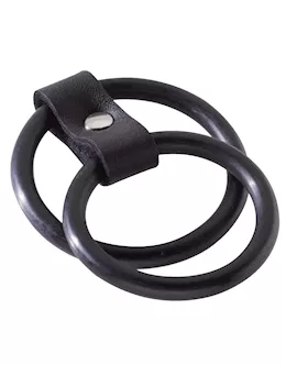 15 & 2nitrile Dual Cock Ring Black