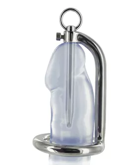 Stainless Steel Cock Ring And Urethral Plug