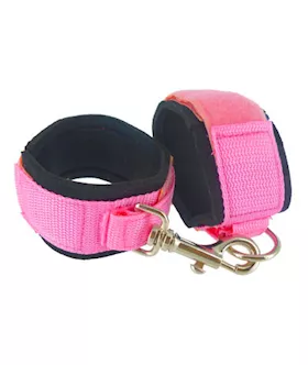 Deluxe Pink Double Binding Cuffs