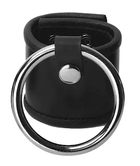 Leather Ball Stretcher With 2 Inch Cock Ring 2 Inches