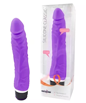 Silicone Classic Vibrator - Thin Veined