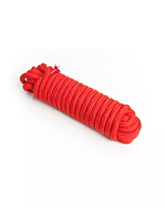 cotton bondage rope red