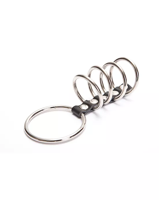 5 rings metal cock ring