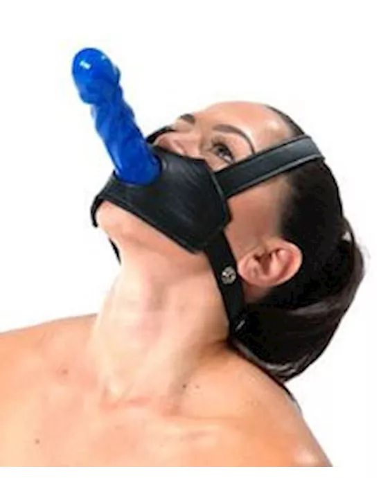 Strict Leather Dildo Face Harness